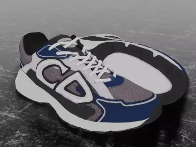 DIOR B30 3D SHOES Low-poly 3D model