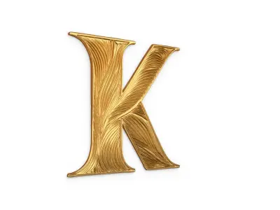 Alphabet Letter K Pendant  3D print model