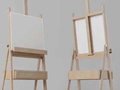 Easel 3D model Free low-poly 3D model