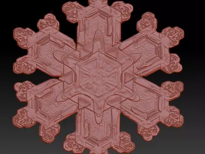 Snowflake Coaster or Christmas Ornament 3D print model