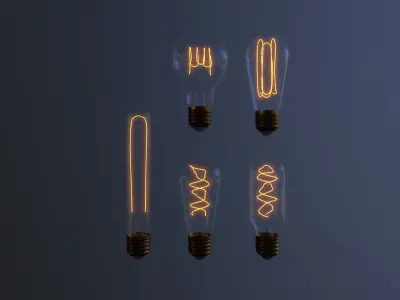 Edison Bulb light lamp 3D model