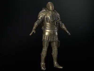 NPC Knight6 Low-poly 3D model