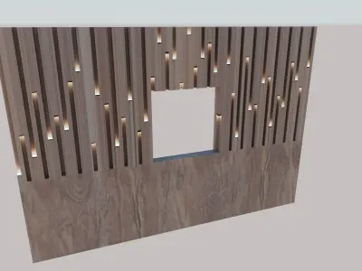 wooden wall Free 3D model