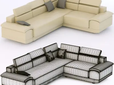 contemporary sofa 3D model purchase