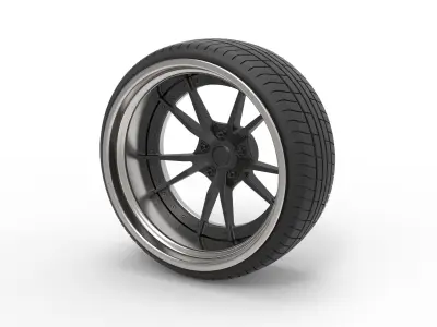 Wheel for Stance car 3D model
