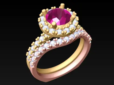 Diamond Ring - Womens Rings - N492008 3D print model