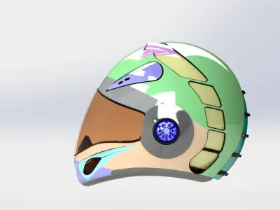 Helmet motorcycle model 3D model