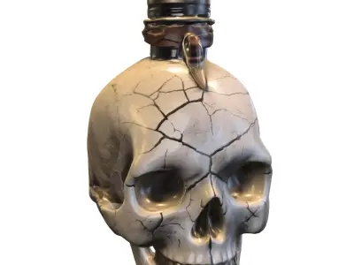 Cracked Skull Potion Bottle 3D model