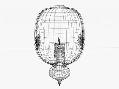 Stylized Fantasy Floating Lamp for Halloween Low-poly 3D model