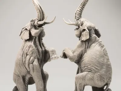 Elephant Statue 3D model
