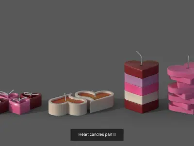 Heart candles collection