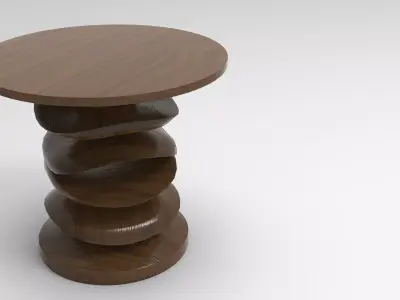 Kuppa Side Table Low-poly 3D model