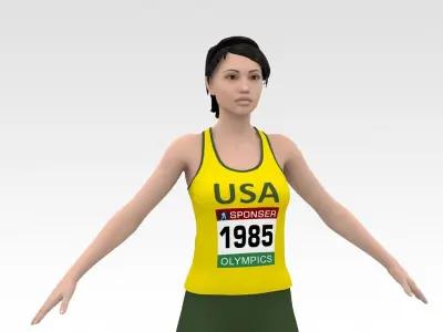 Athletic Runner 3D model