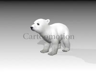polar bear baby 2 Low-poly 3D model