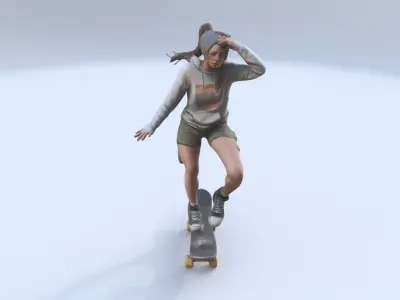 Skateboarding 3D model