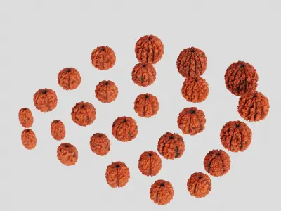 Rudraksha Beads Low-poly 3D model