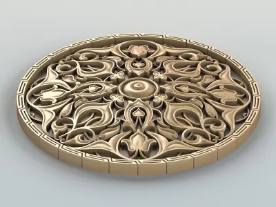 Round rosette 010 3D print model