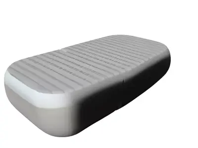 Aged Modular Concrete Block Low-poly 3D model