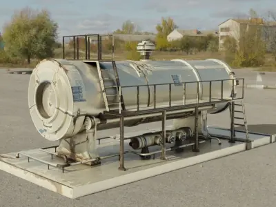 Boiler steam - steam Low-poly 3D model