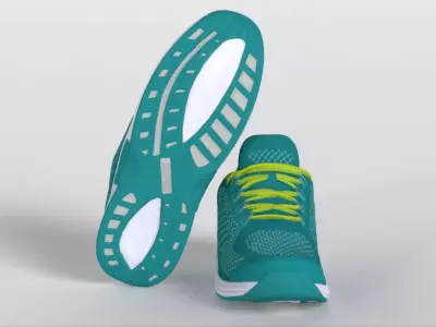 Orthofeet Women s Athletic Walking Shoes Low-poly 3D model