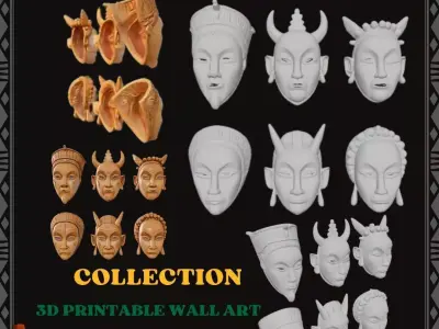 African Tribal Mask Collection  Vol2 3D print model