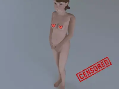 Cartoon Girl Rigged 3D model