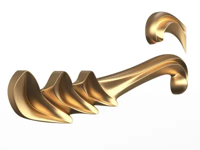 Carving Plaster Molding Decoration T Low-poly 3D model