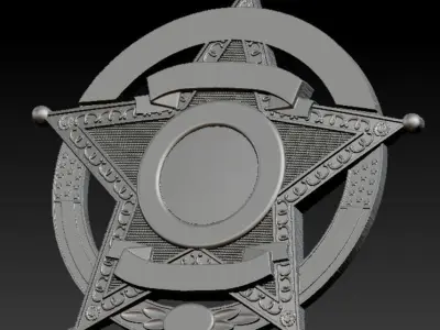 3d STL Model Sheriff badge 3D print model
