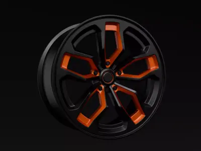 Modern Sport Rim - Starfish 3D model