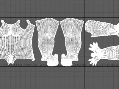 Zulu Warrior Set 3D model