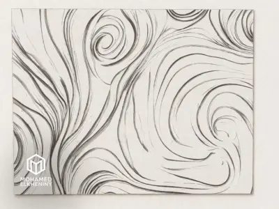 decor set wall panel wall relief mural CNC 53 3D model