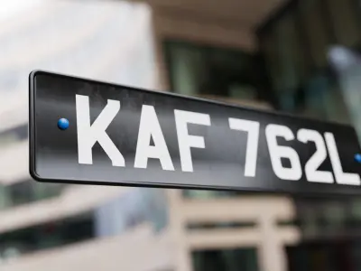 UK Number Plate Low-poly 3D model