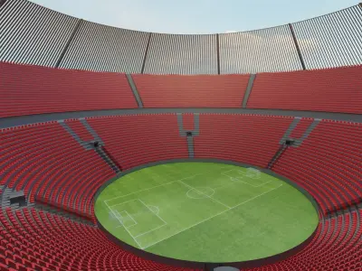 Football Stadium Low-poly 3D model 7