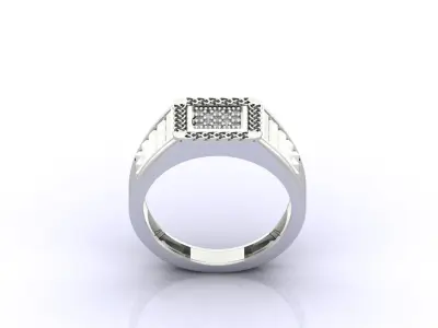 Print Ready STL 3DM  Gents Rings Diamond Men Ring  3D print model 90