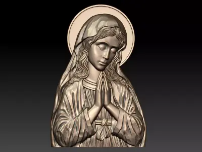 Virgin Mary 15 3D print model