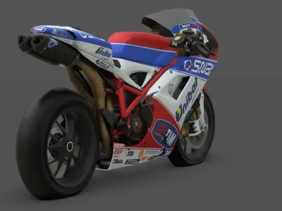 Ducati 1098R  Italian Superbike 3D Model Low-poly 3D model