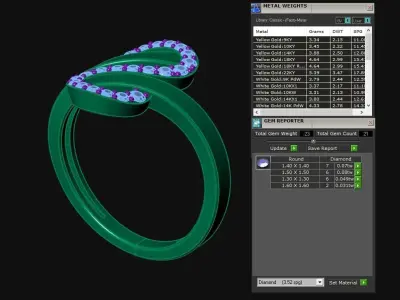Diamond Jewelry Ring 3D print model