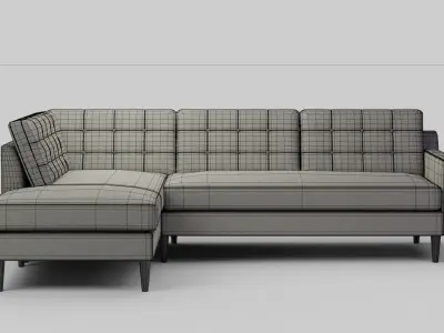 Drake Mid Century Sectional Set 3D model