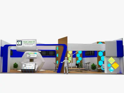 Booth Exhibition Stand a480a 3D model