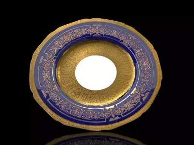 China Royal Chelsea Porcelain Dinner Plate Low-poly 3D model