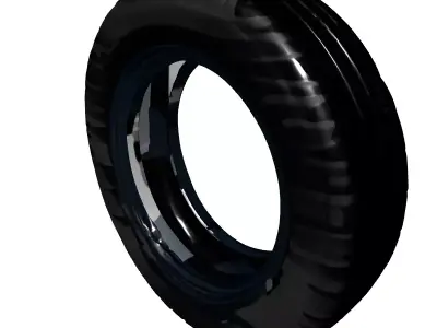 Realistic Car Tire Wheel 3D Model Low-poly 3D model