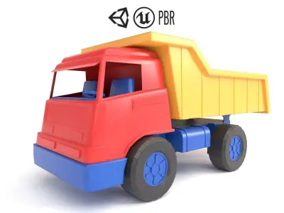 Toy Truck Low-poly 3D model