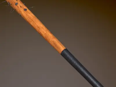 Bloody and Dirty Baseball bat Low-poly 3D model