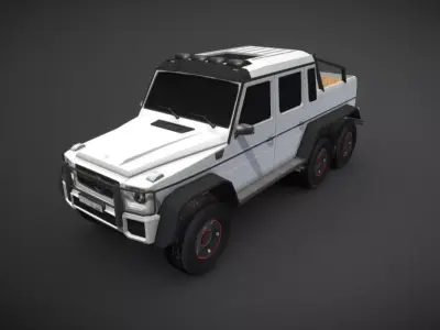 Mercedes G class 6x6 Low-poly 3D model