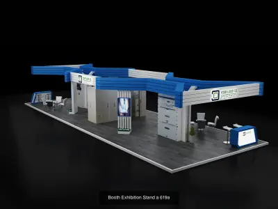  Booth Exhibition Stand G6 3D Model Collection
