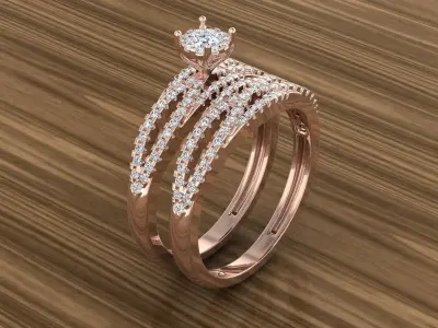 Diamond Jewelry Ring 3D print model