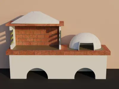 Barbeque mediterranean oven Free 3D model