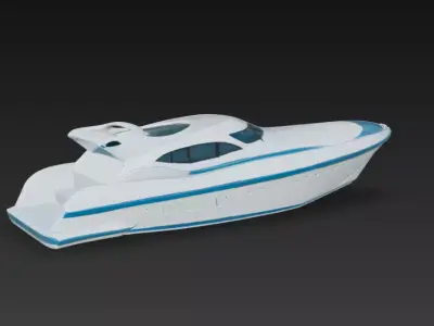 Modern Sport Motor Yacht Express Cruiser 3D Model 3D print model