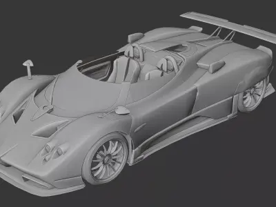 Pagani Zonda HP Barchetta 3D print model