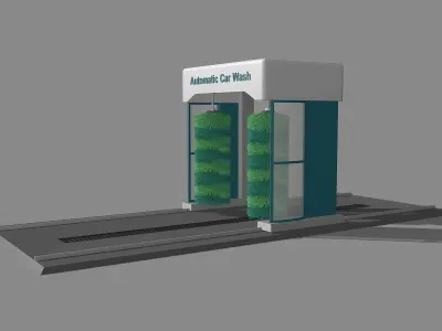 The Simple Automatic Car Wash Machine 3D model